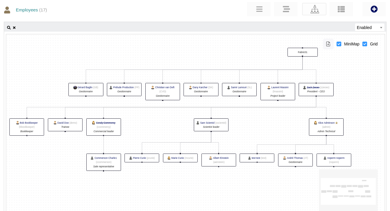 Organization Chart, Dolibarr module